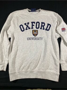 Oxford University Crewneck Sweatshirt - Light Gray